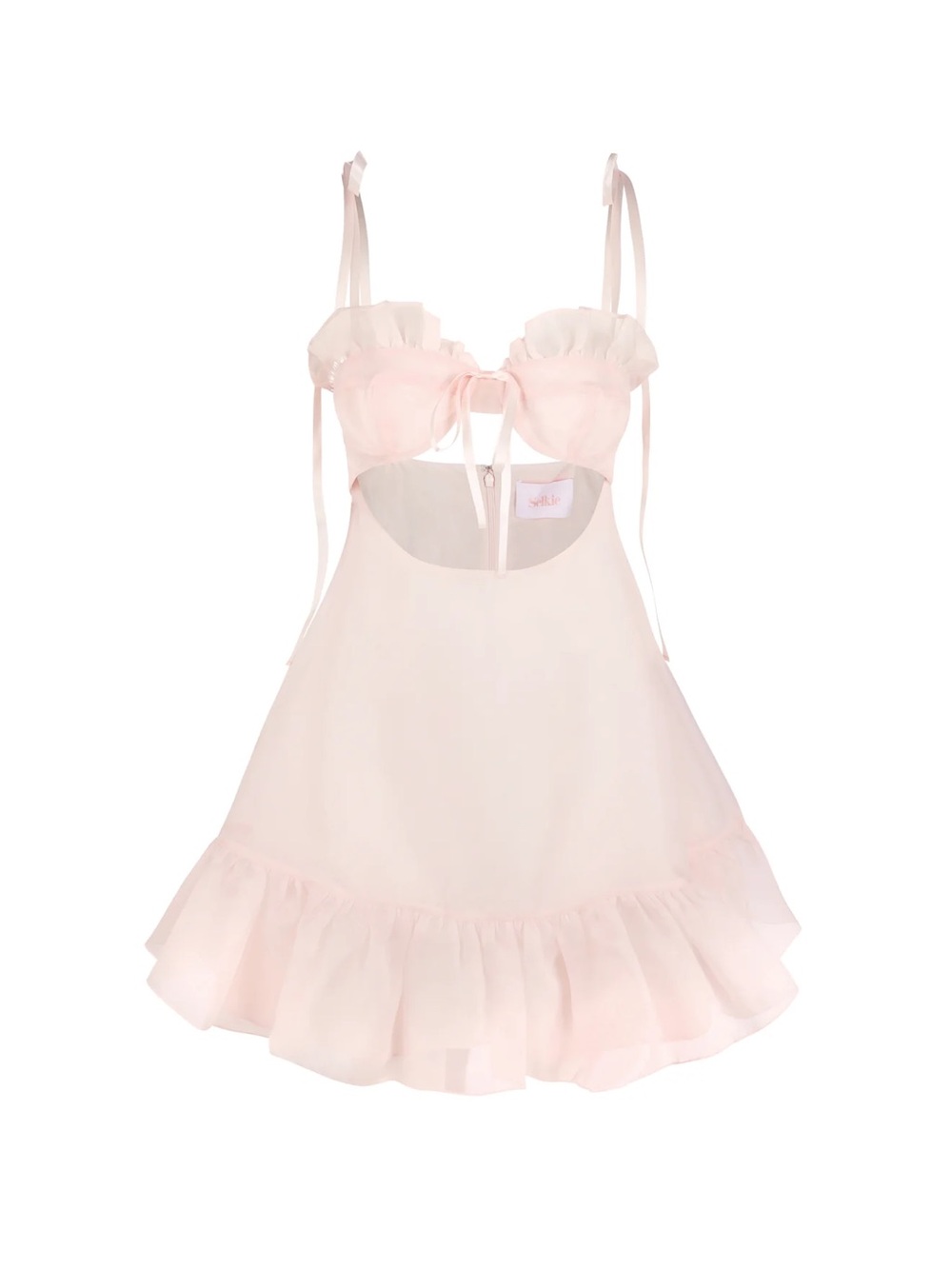 Selkie Tiered Pink Ball Gown - Picture 2 of 6